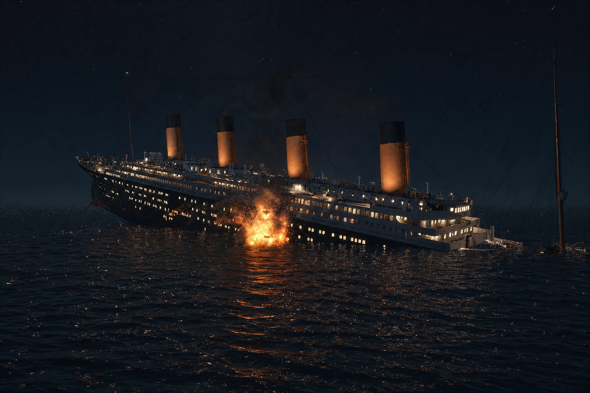 Explosion scene, 4K remaster