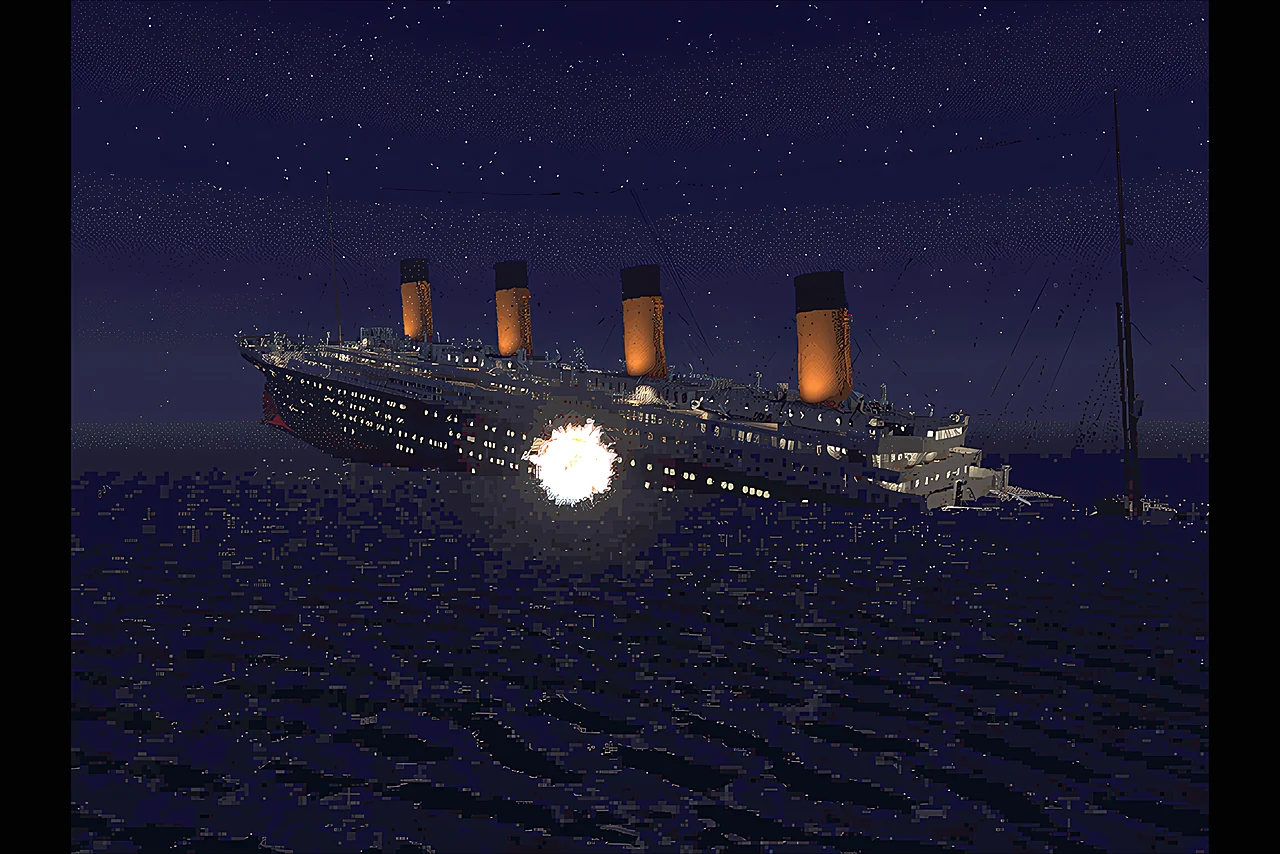Explosion at the waterline